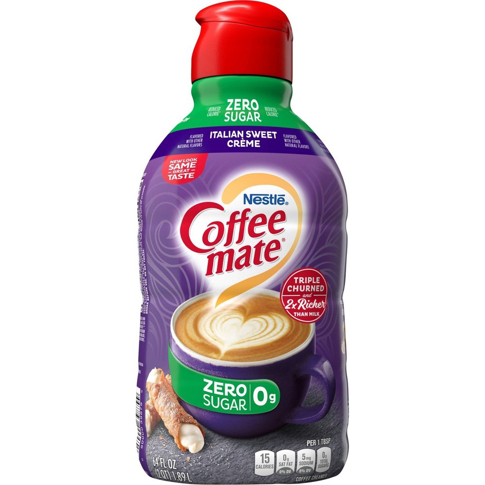 Nestle Coffee mate Zero Sugar Italian Sweet Creme Liquid Coffee Creamer