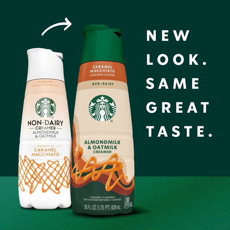 slide 3 of 11, Starbucks Creamer Almond and Oat Milk Caramel Macchiato Coffee Creamer - 28 fl oz, 28 fl oz