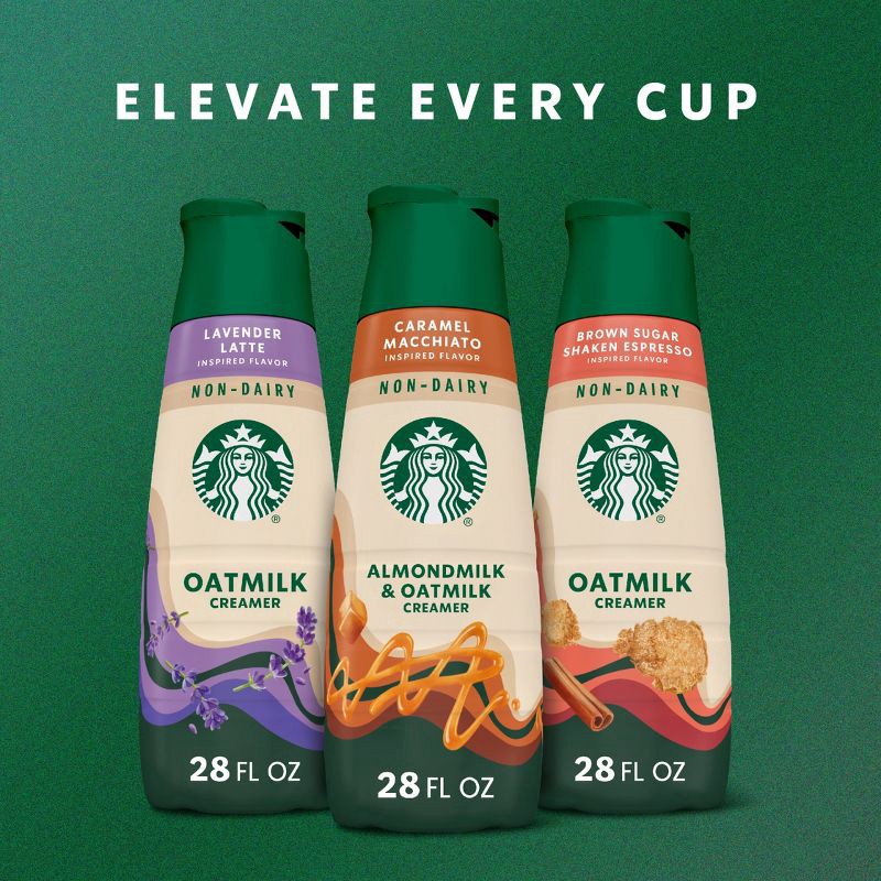 slide 7 of 11, Starbucks Creamer Almond and Oat Milk Caramel Macchiato Coffee Creamer - 28 fl oz, 28 fl oz
