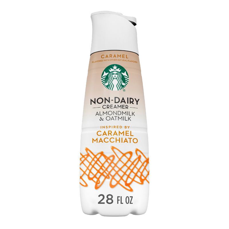 slide 1 of 9, Starbucks Creamer Starbucks Almond Milk and Oat Milk Caramel Macchiato Coffee Creamer - 28 fl oz, 28 fl oz