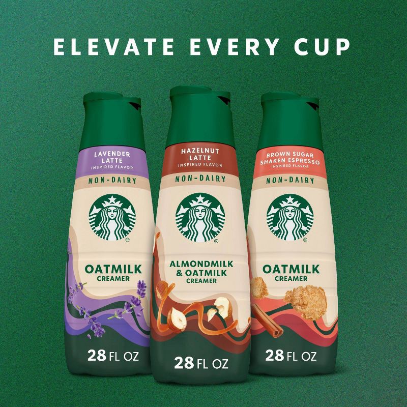 slide 6 of 8, Starbucks Creamer Almond and Oat Milk Hazelnut Latte Coffee Creamer - 28 fl oz, 28 fl oz
