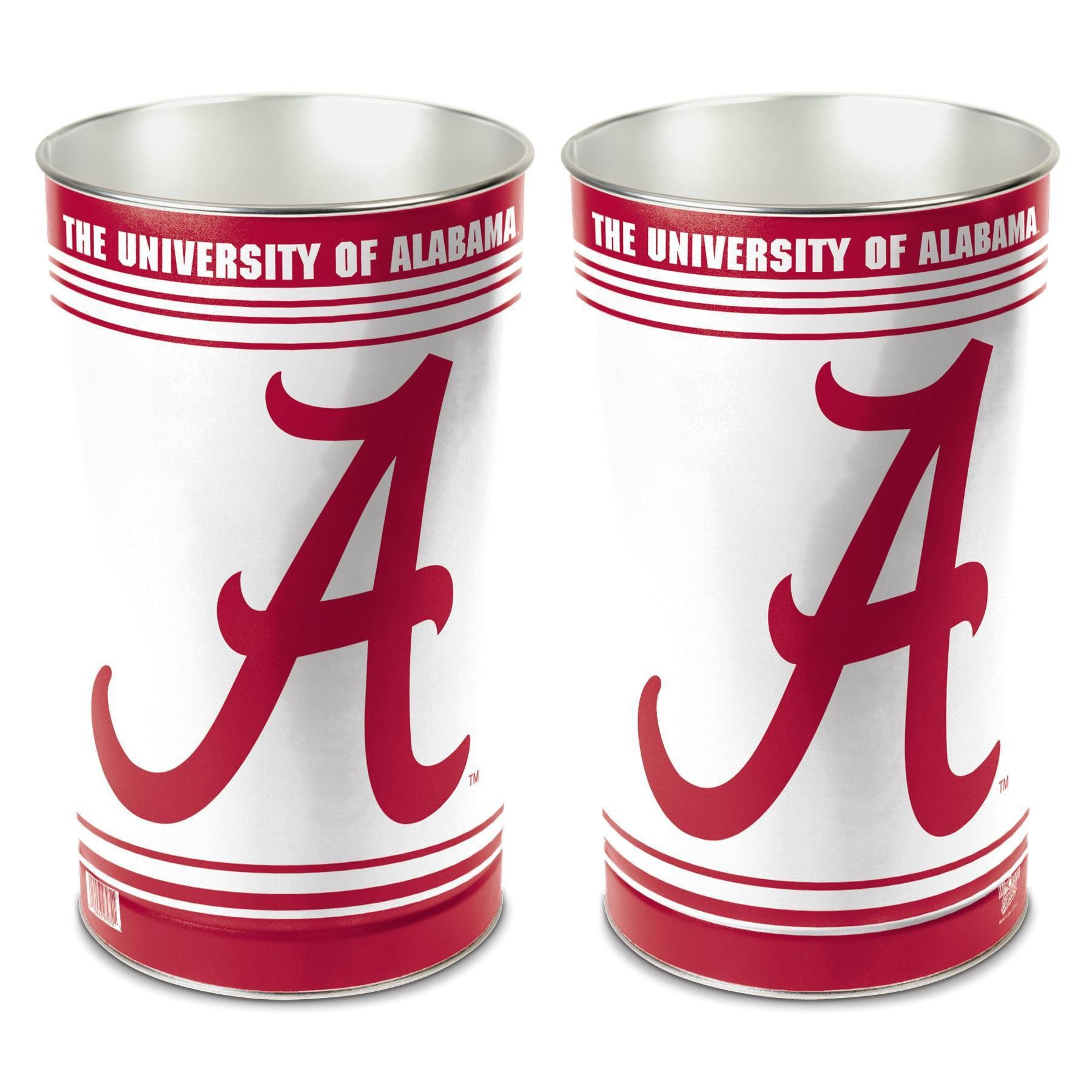 slide 1 of 1, NCAA Alabama Crimson Tide Tin Trash Can, 1 ct