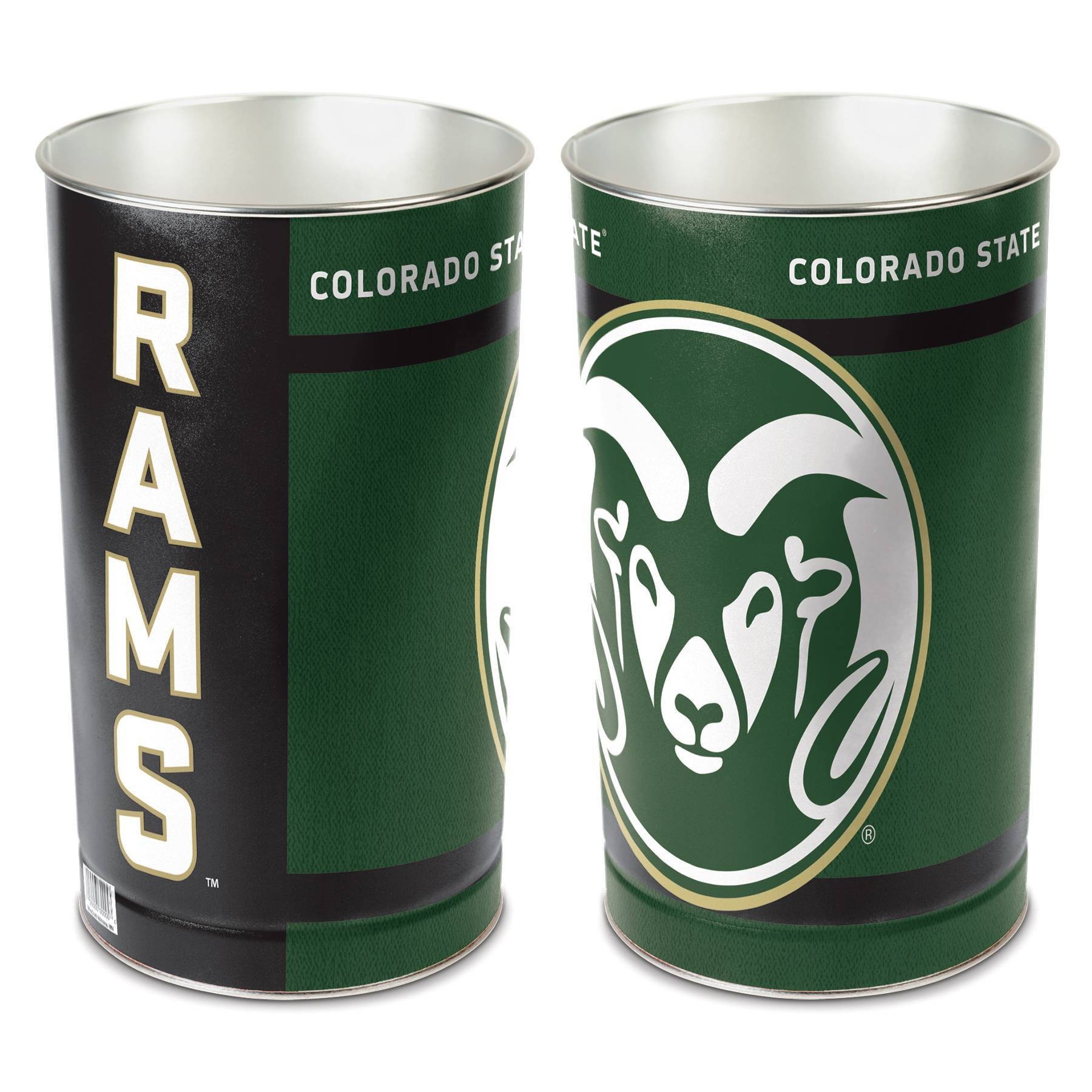 slide 1 of 1, NCAA Colorado State Rams Tin Trash Can, 1 ct