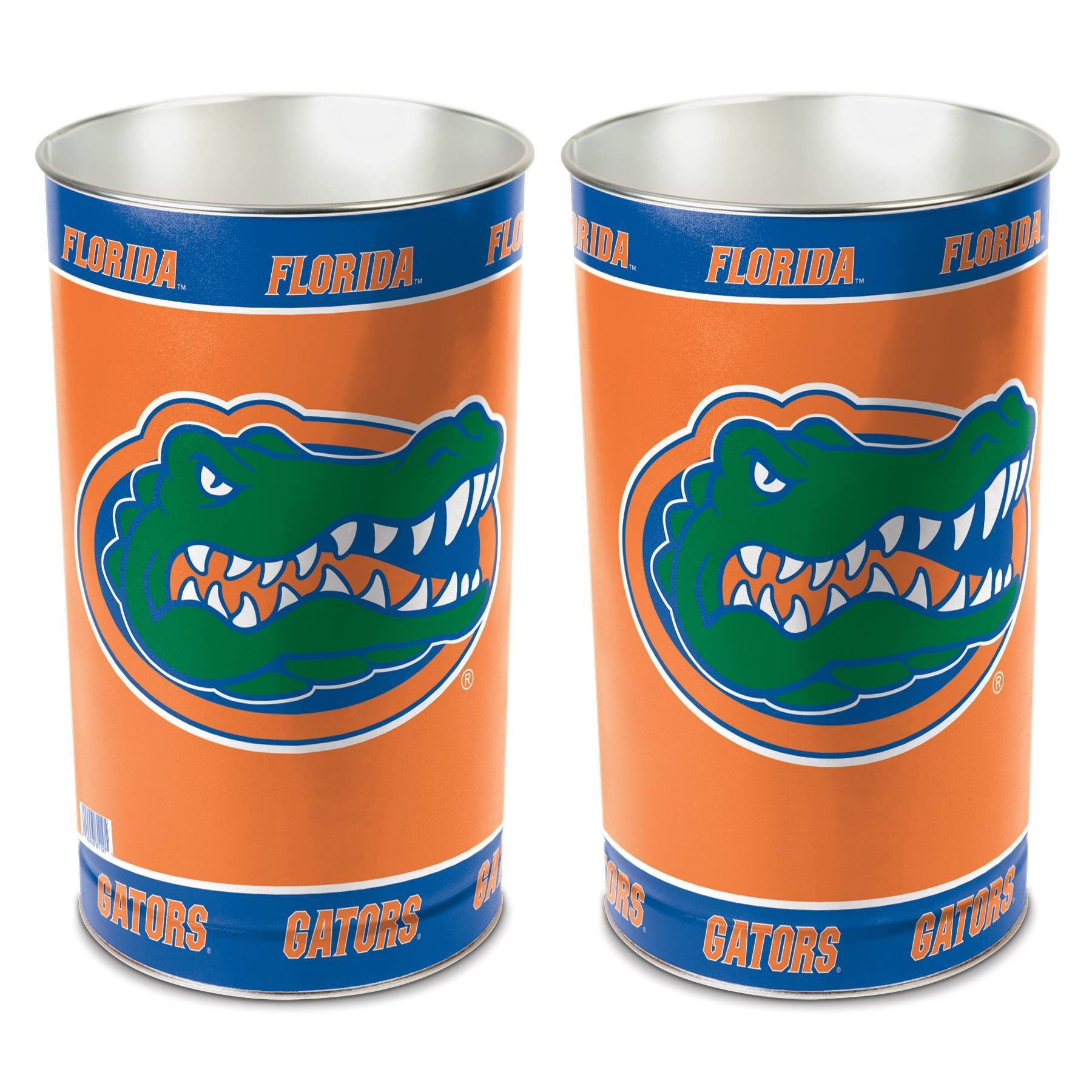 slide 1 of 1, NCAA Florida Gators Tin Trash Can, 1 ct