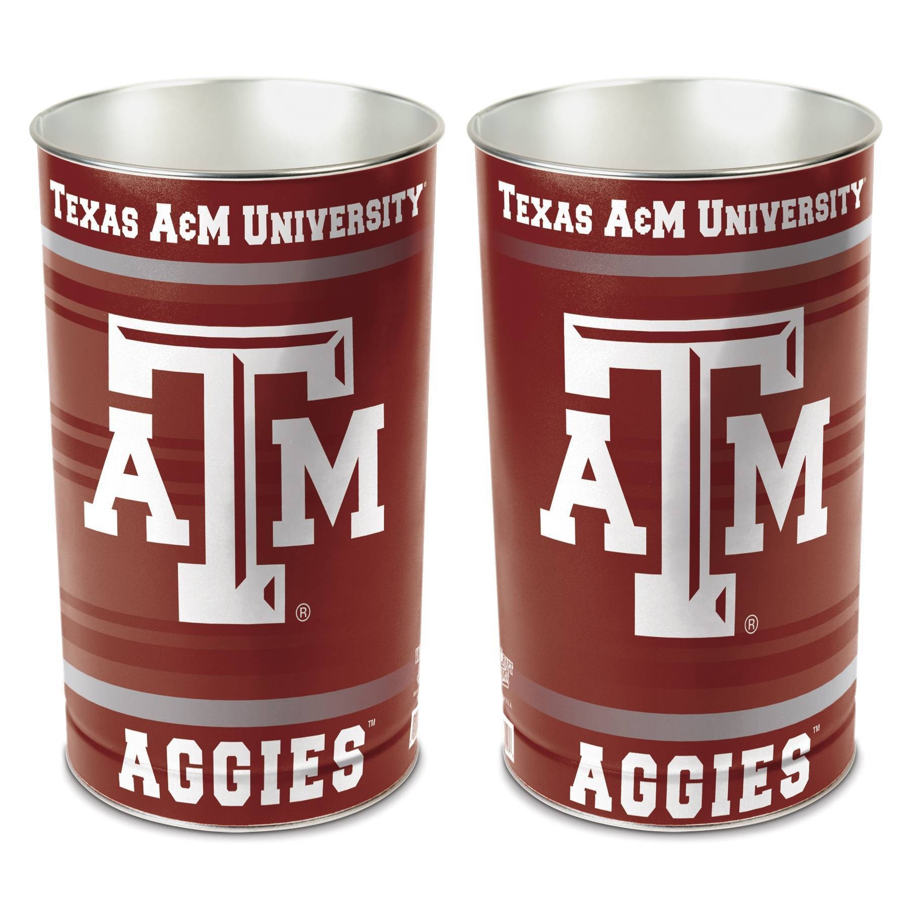 slide 1 of 1, NCAA Texas A&M Aggies Tin Trash Can, 1 ct