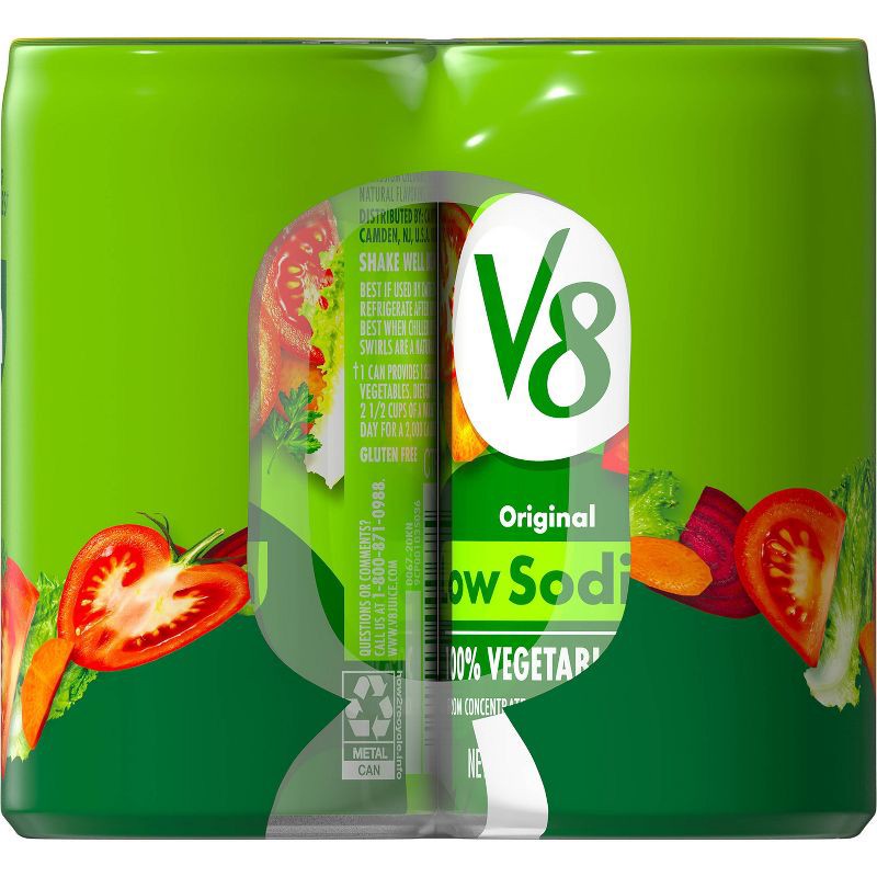 slide 9 of 11, V8 Juice V8 Original Low Sodium 100% Vegetable Juice - 8pk/5.5 fl oz Cans, 8 ct; 5.5 fl oz