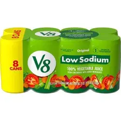 V8 Juice V8 Original Low Sodium 100% Vegetable Juice - 8pk/5.5 fl oz Cans
