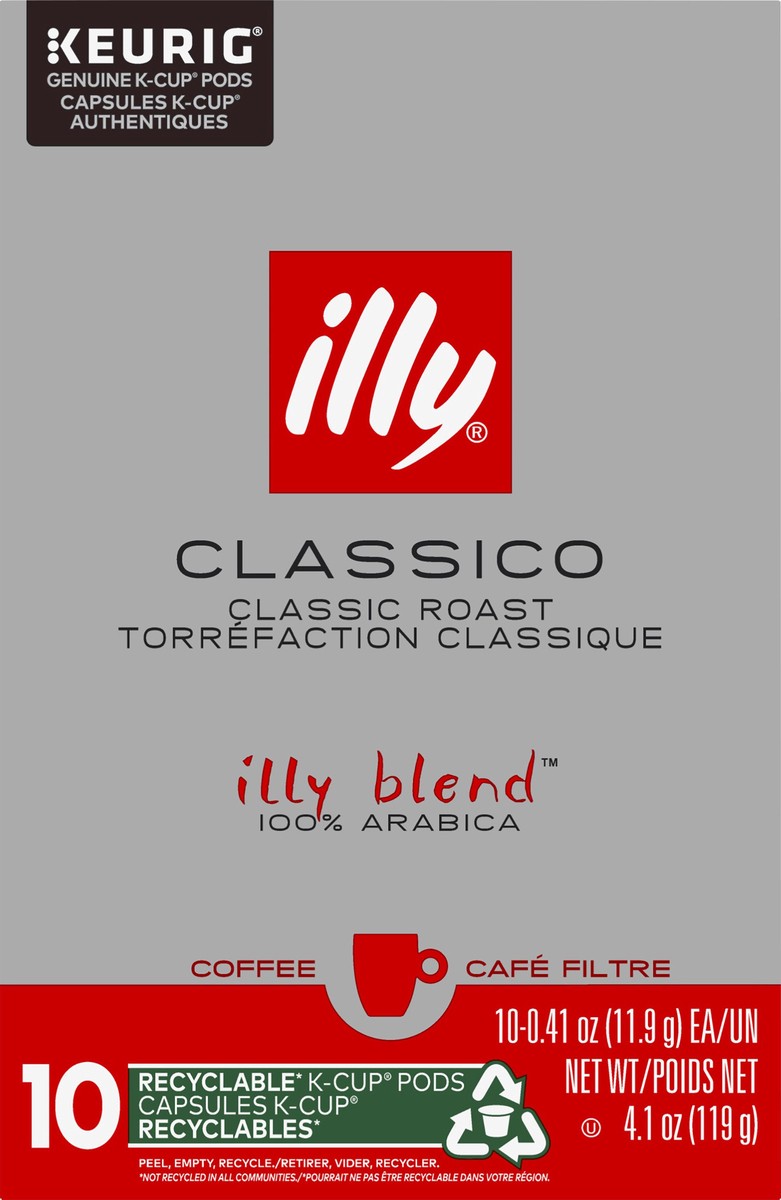 slide 2 of 9, illy Blend K-Cup Pods Classico Classic Roast 100% Arabica Coffee - 10 ct, 10 ct