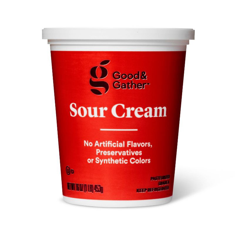 slide 1 of 3, Sour Cream - 16oz - Good & Gather™, 16 oz