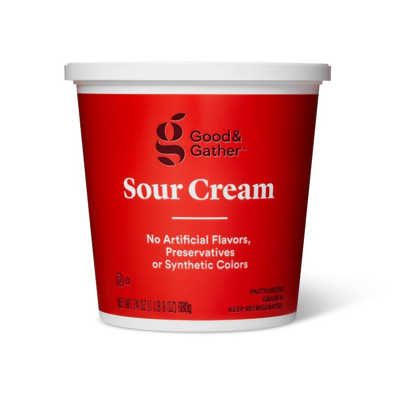 slide 1 of 4, Sour Cream - 24oz - Good & Gather™, 24 oz