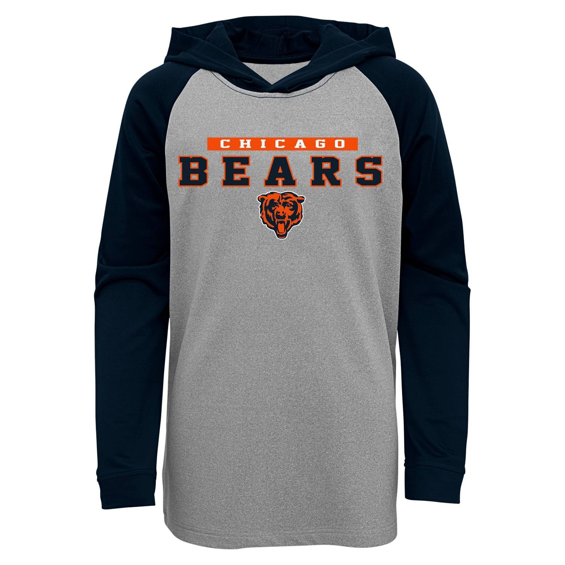 slide 1 of 1, NFL Chicago Bears Boys' Long Sleeve Lightweight Hoodie - XL, 1 ct