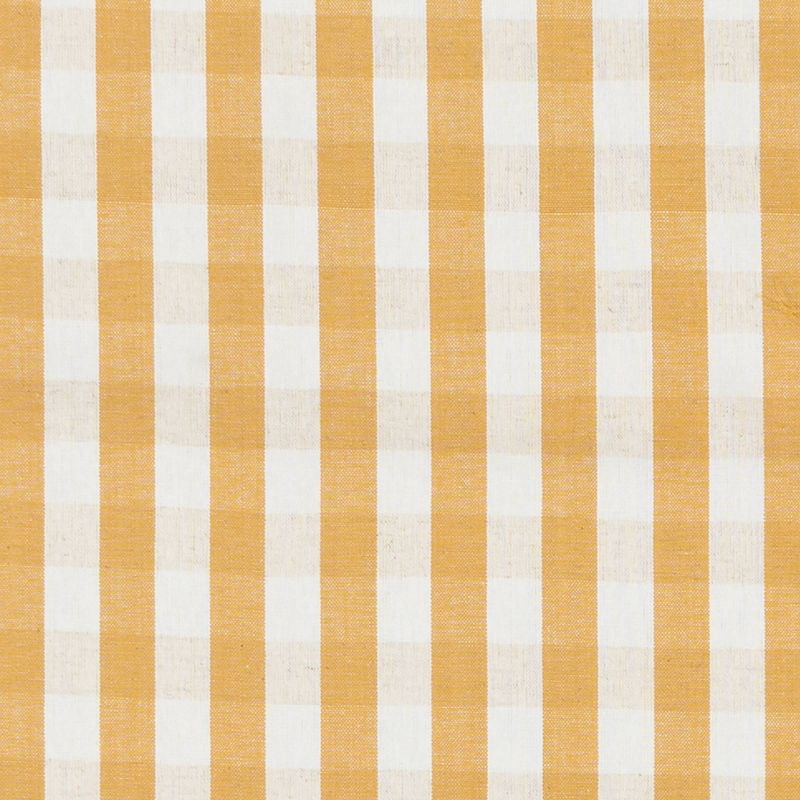 slide 4 of 5, 72" x 14" Cotton Gingham Check Table Runner Yellow - Threshold™, 1 ct
