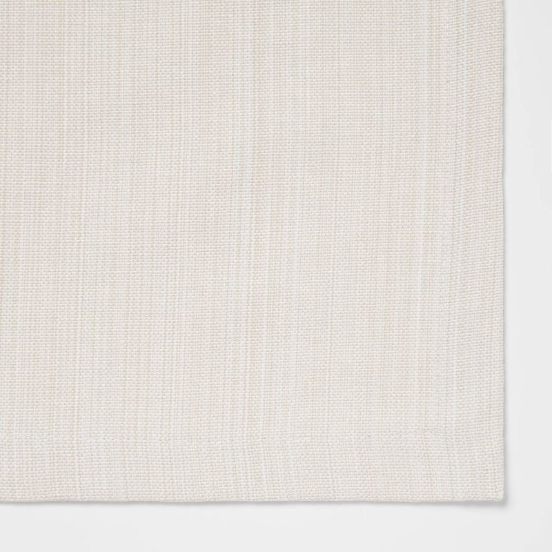 slide 3 of 3, Cotton Solid Placemat Cream - Threshold™: Rectangle, Traditional, Machine Washable, Dining Table Accessory, 1 ct