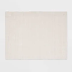 Cotton Solid Placemat Cream - Threshold™: Rectangle, Traditional, Machine Washable, Dining Table Accessory