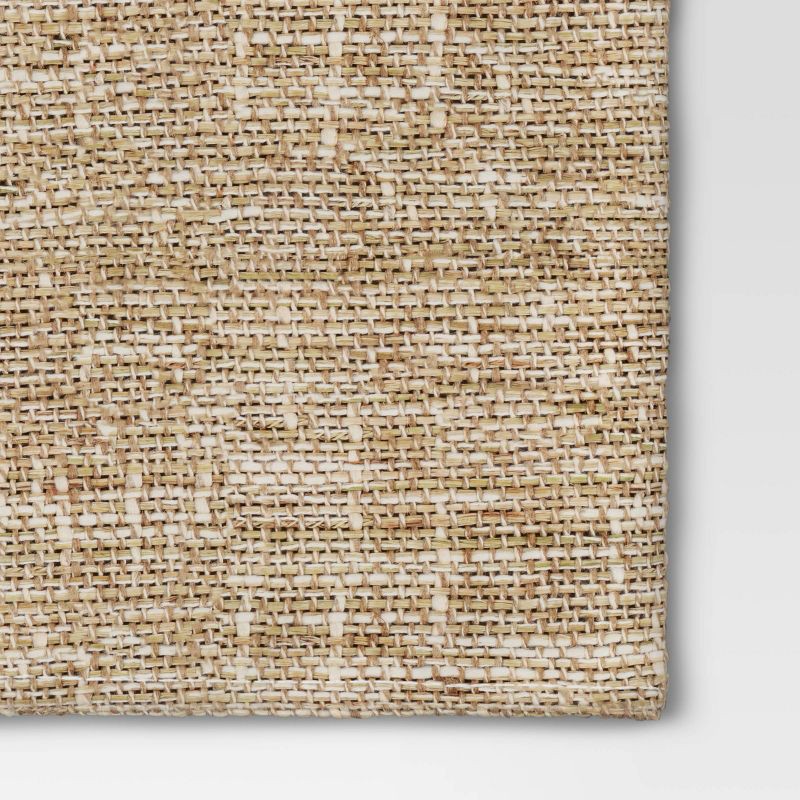 slide 3 of 4, 72"x14" Hamp Table Runner Natural - Threshold™: Traditional Solid Brown Hemp & Cotton, Fall Decor, Spot Clean, 1 ct