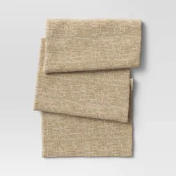 72"x14" Hamp Table Runner Natural - Threshold™: Traditional Solid Brown Hemp & Cotton, Fall Decor, Spot Clean