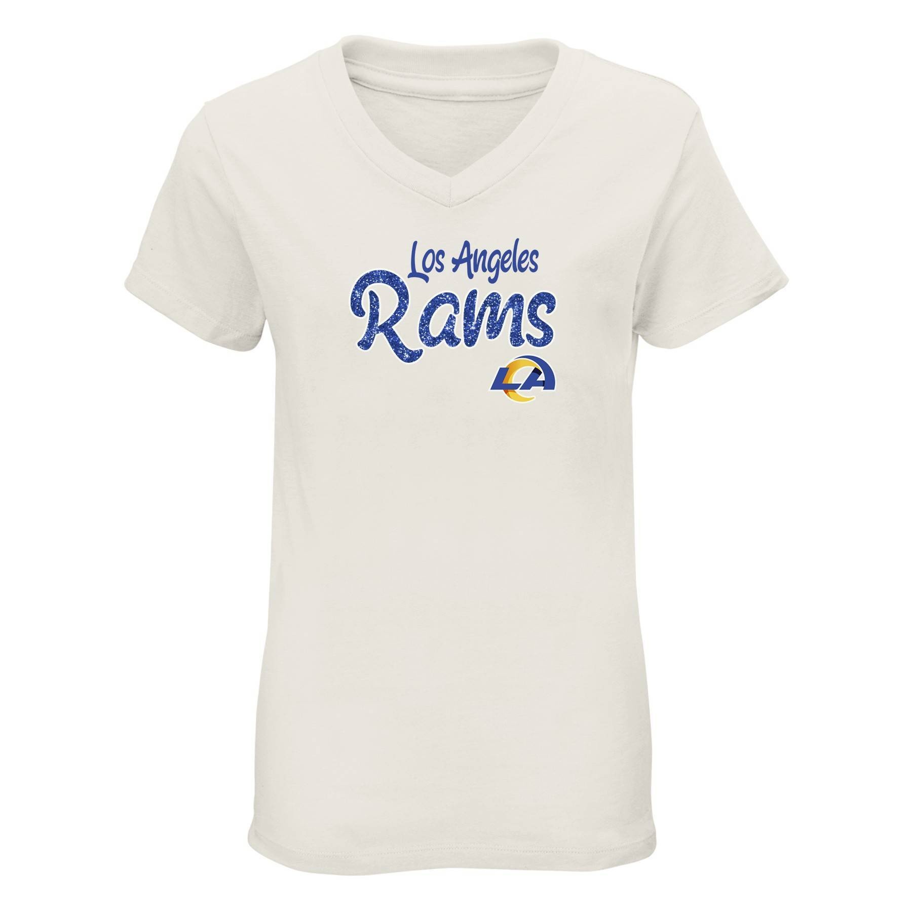 slide 1 of 1, NFL Los Angeles Rams Girls' Short Sleeve V-Neck Core T-Shirt - XL, 1 ct