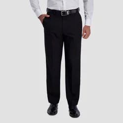 Haggar H26 Men's Classic Fit Relaxed Leg Trousers - Black 38x29: Midweight, Fly Hook Closure