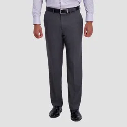 Haggar H26 Men's Premium Stretch Classic Fit Dress Pants - Charcoal Heather 38x32