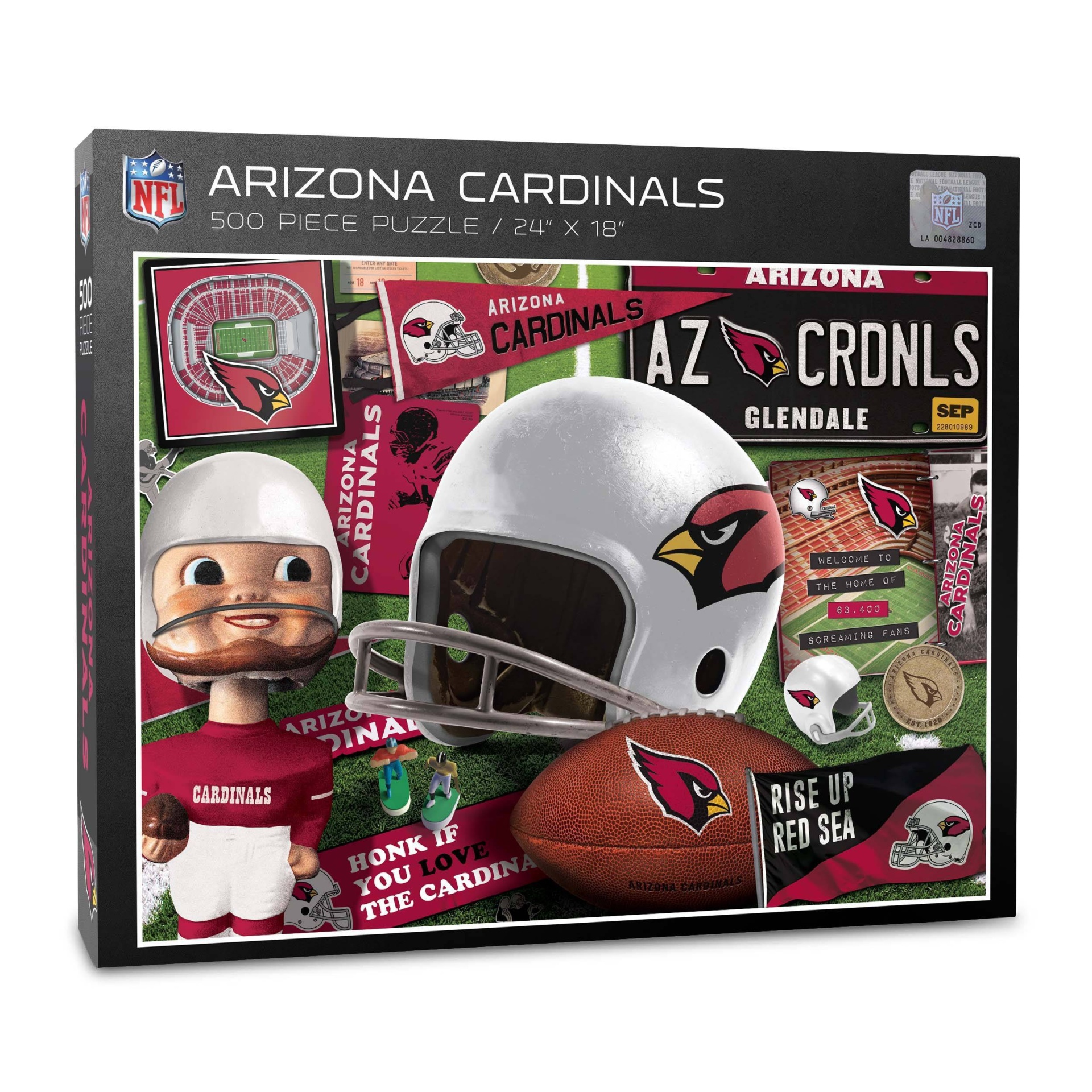 slide 1 of 3, NFL Arizona Cardinals Retro Series Puzzle, 500 ct