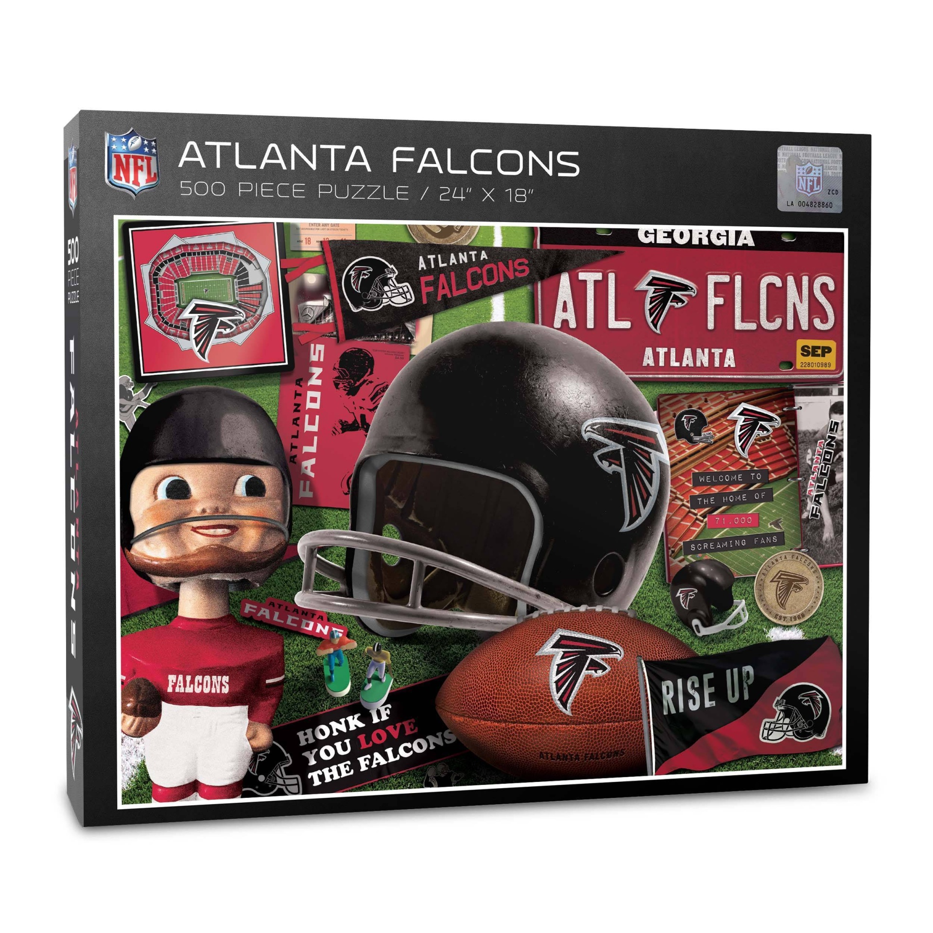 slide 1 of 3, NFL Atlanta Falcons Retro Series Puzzle, 500 ct