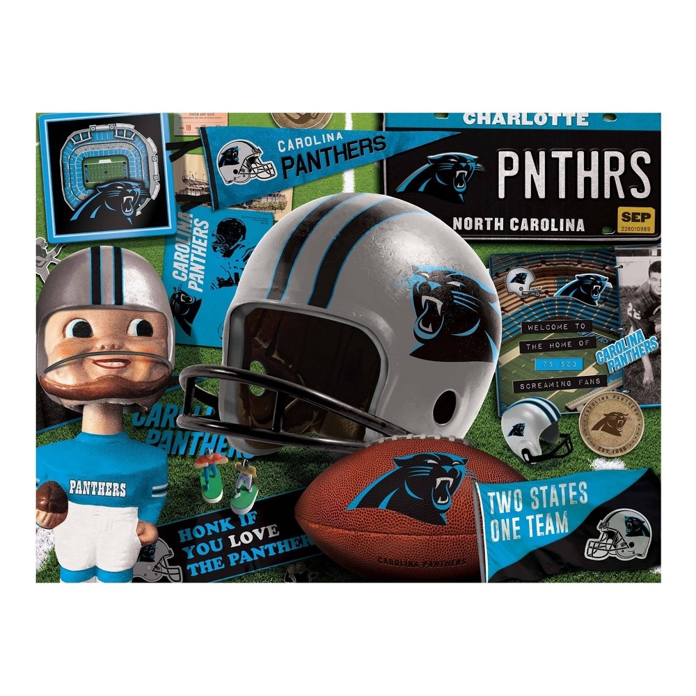 slide 3 of 3, NFL Carolina Panthers Retro Series Puzzle, 500 ct