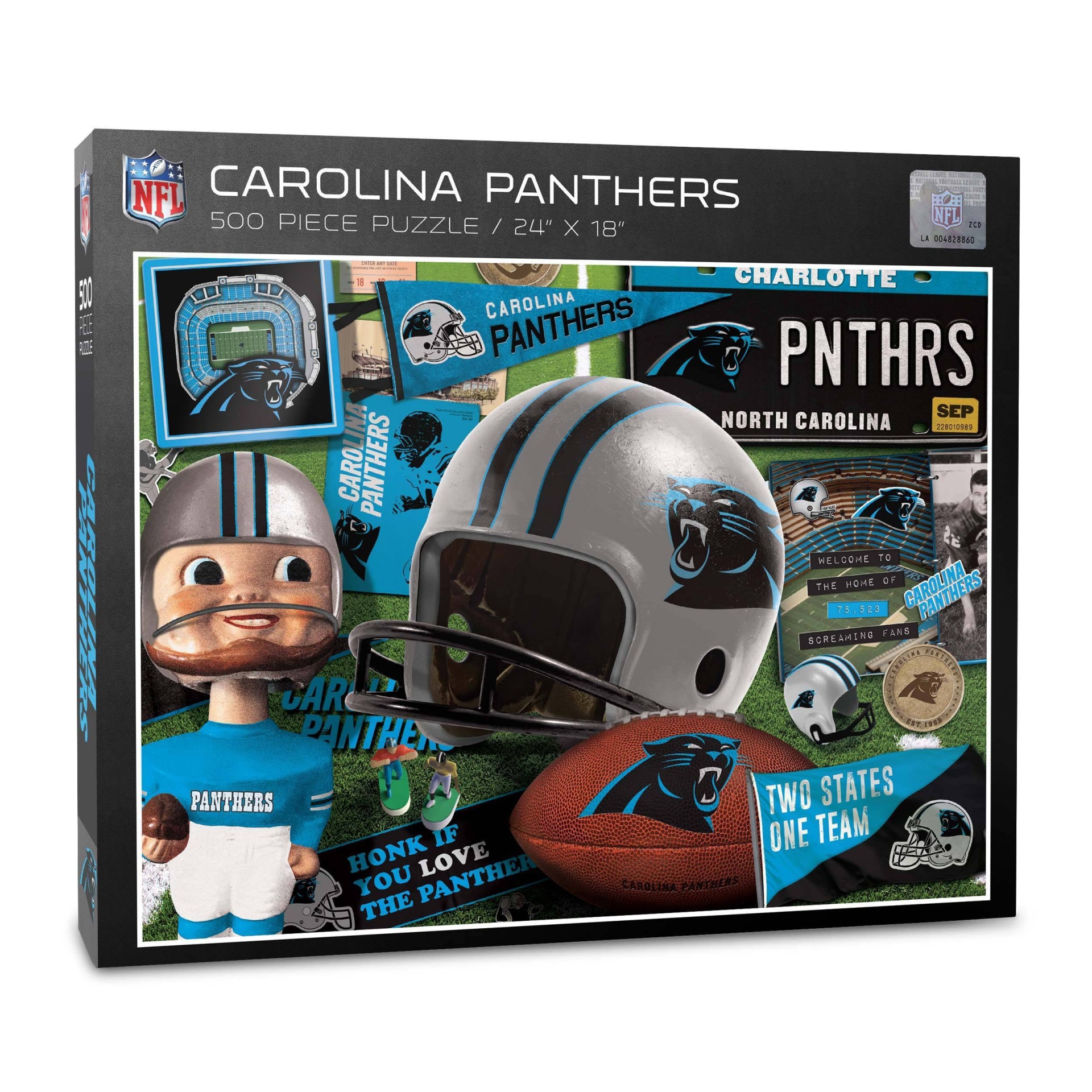 slide 1 of 3, NFL Carolina Panthers Retro Series Puzzle, 500 ct