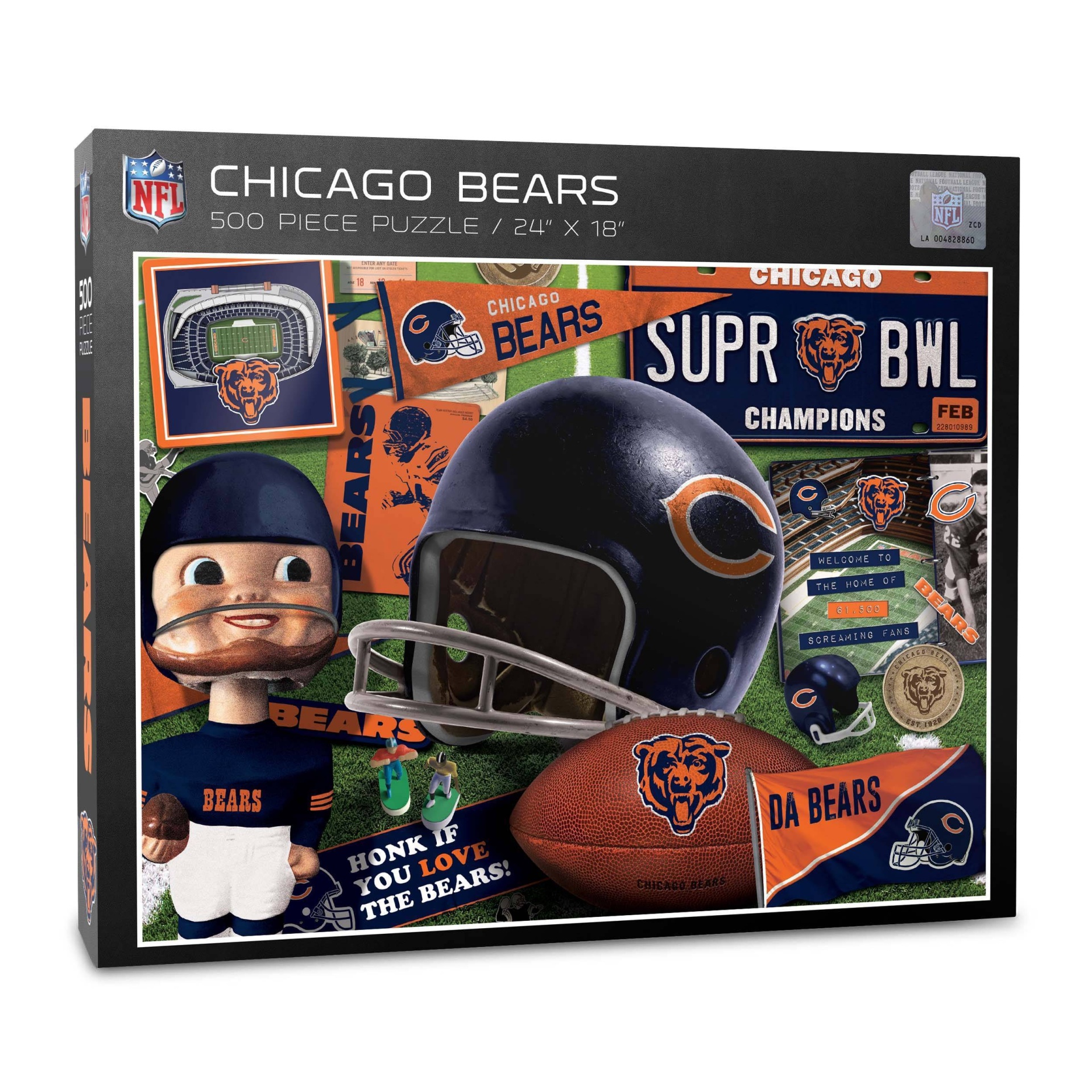 slide 1 of 3, NFL Chicago Bears Retro Series Puzzle, 500 ct