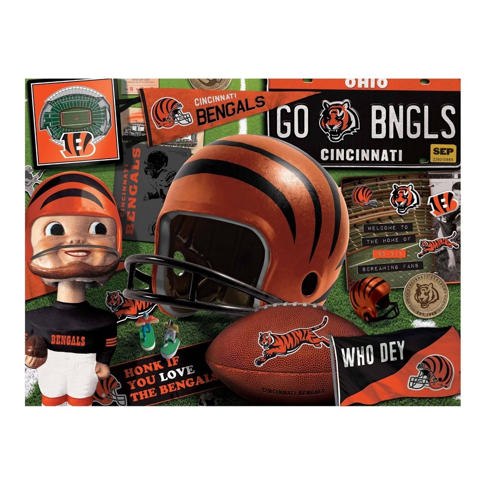 slide 3 of 3, NFL Cincinnati Bengals Retro Series Puzzle, 500 ct