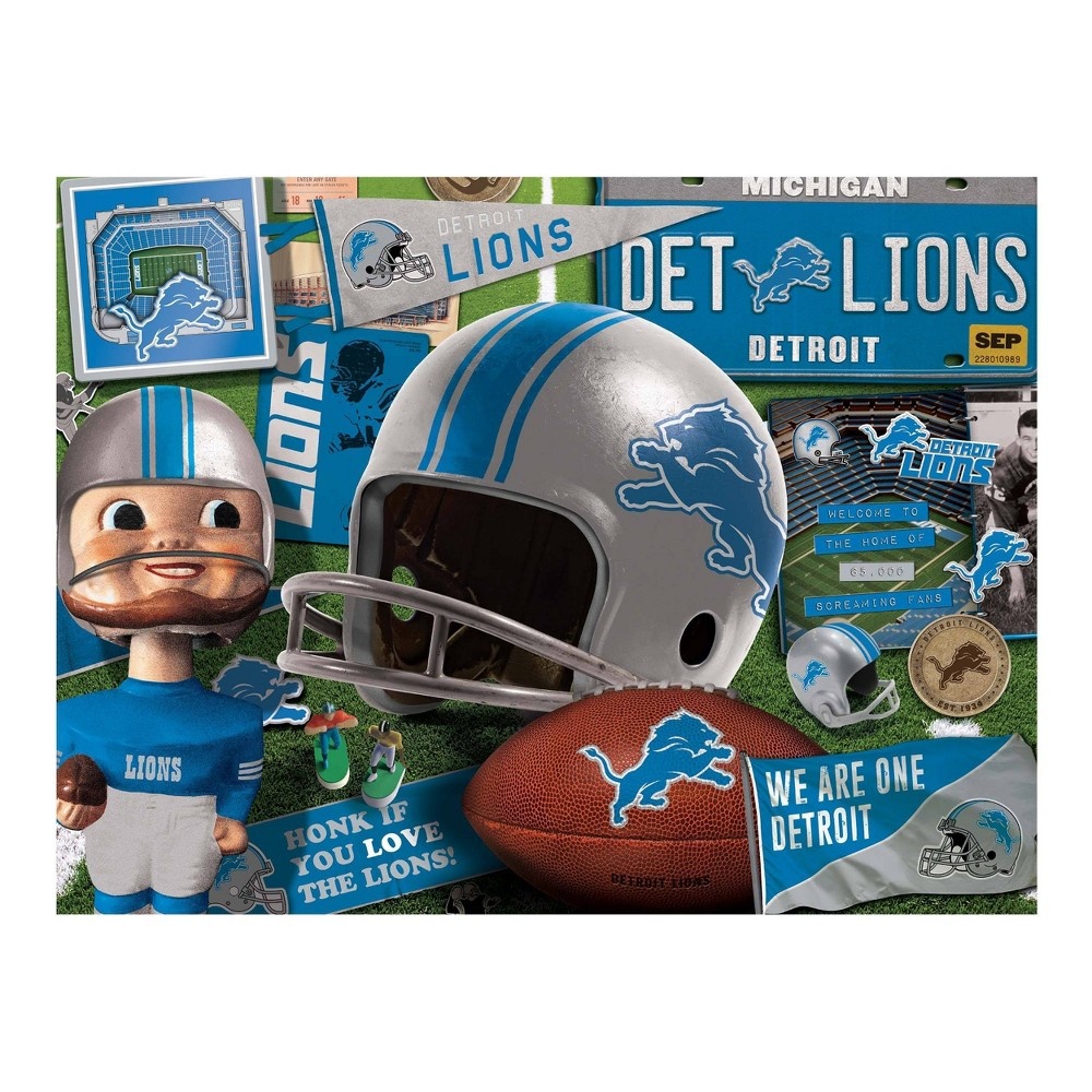 slide 3 of 3, NFL Detroit Lions Retro Series Puzzle, 500 ct