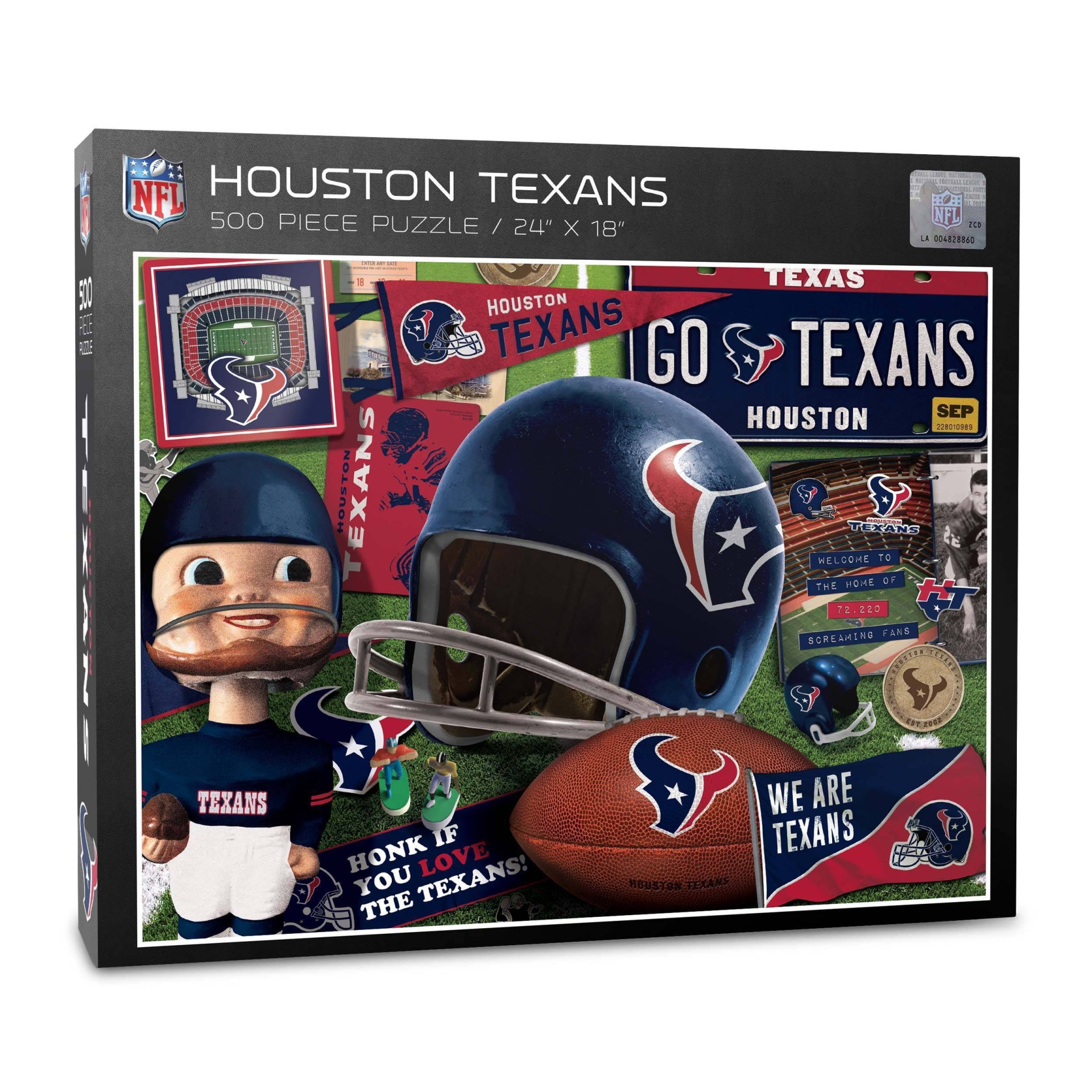 slide 1 of 3, NFL Houston Texans Retro Series Puzzle, 500 ct