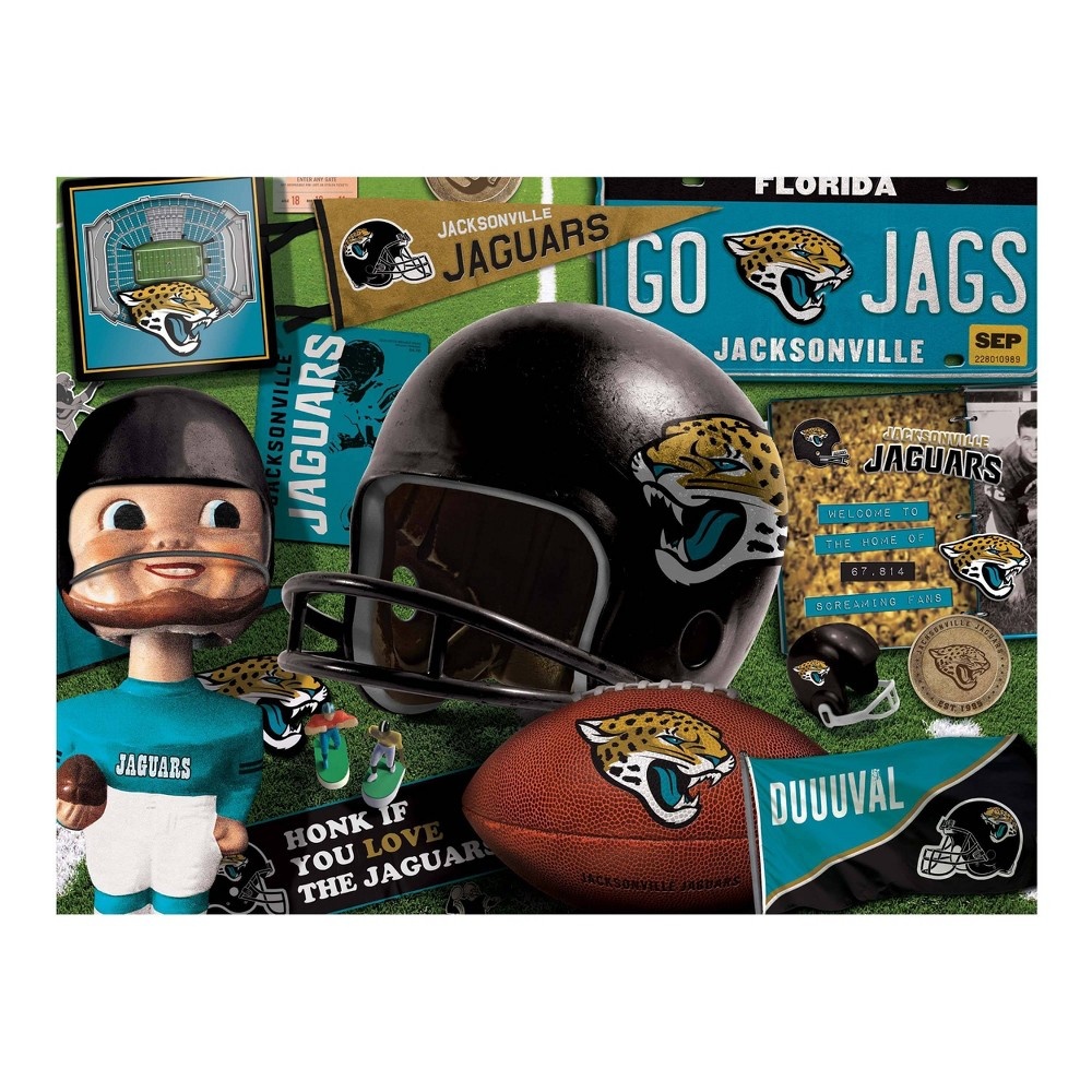 slide 3 of 3, NFL Jacksonville Jaguars Retro Series Puzzle, 500 ct