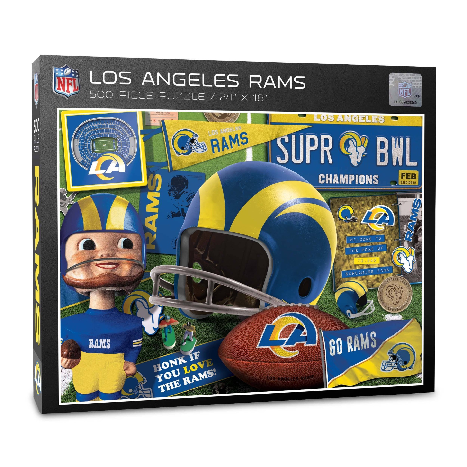 slide 1 of 2, NFL Los Angeles Rams Retro Series Puzzle, 500 ct