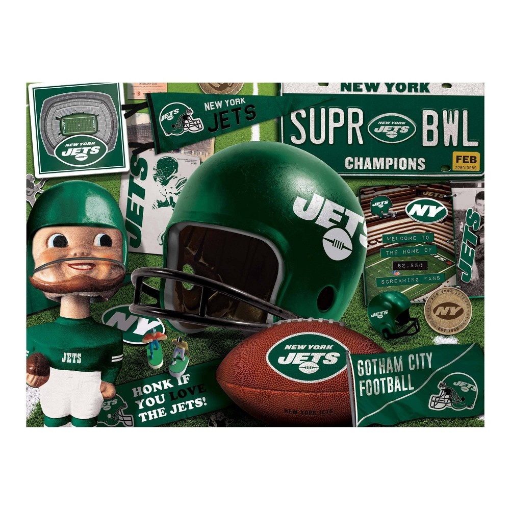 slide 3 of 3, NFL New York Jets Retro Series Puzzle, 500 ct