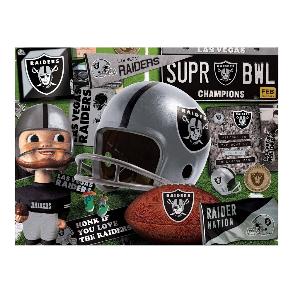 slide 3 of 3, NFL Las Vegas Raiders Retro Series Puzzle, 500 ct