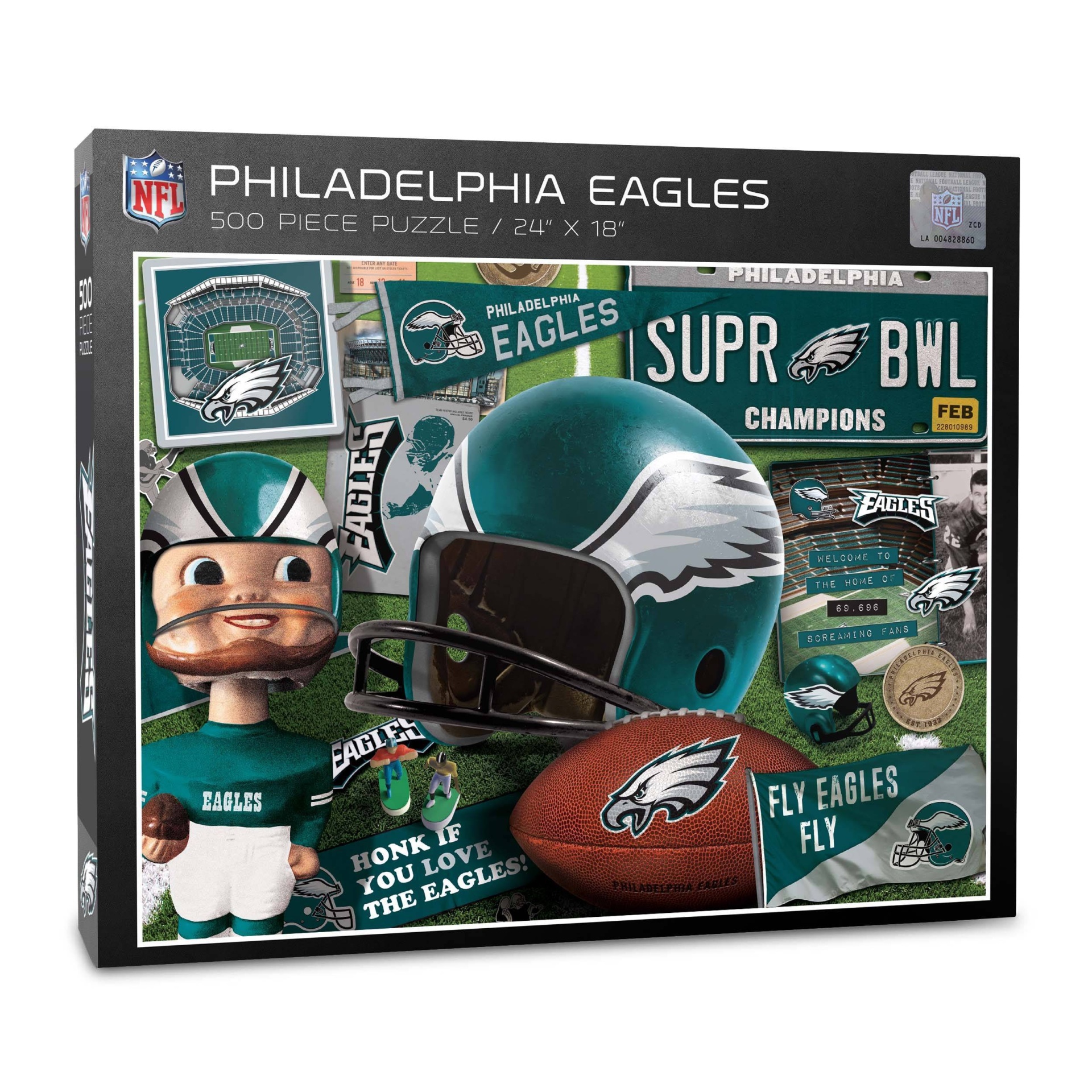 slide 1 of 3, NFL Philadelphia Eagles Retro Series Puzzle, 500 ct