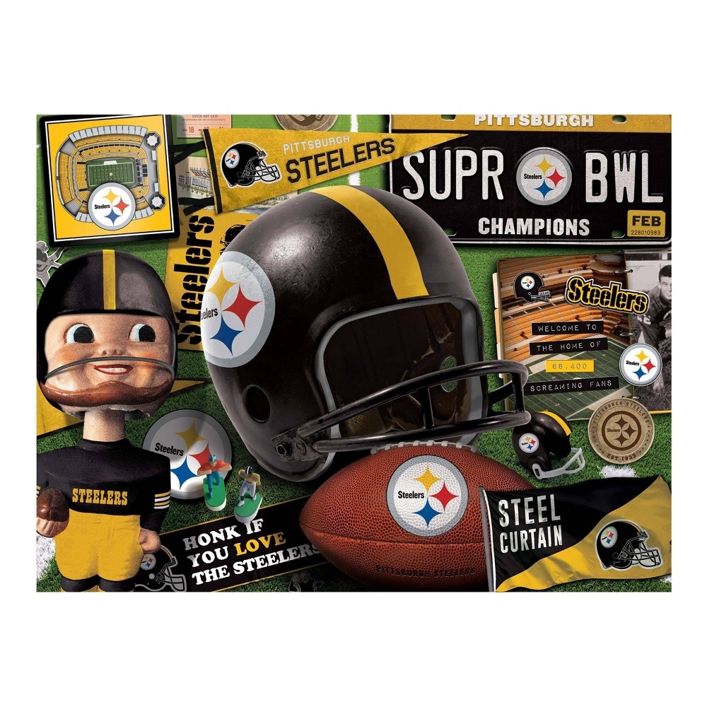 slide 3 of 3, NFL Pittsburgh Steelers Retro Series Puzzle, 500 ct