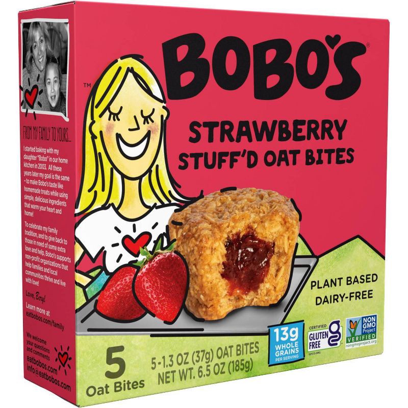 slide 1 of 9, Bobo's Oat Bars Stuff'd Strawberry Bites - 6.5oz, 6.5 oz