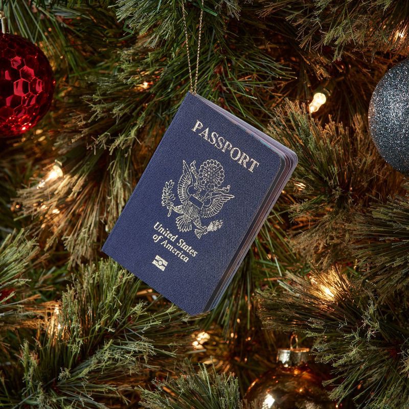 slide 2 of 3, Passport Christmas Tree Ornament Navy - Wondershop™, 1 ct