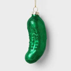 Pickle Glass Christmas Tree Ornament - Wondershop™: Mold-Blown, Indoor Decoration, 5.3" Height