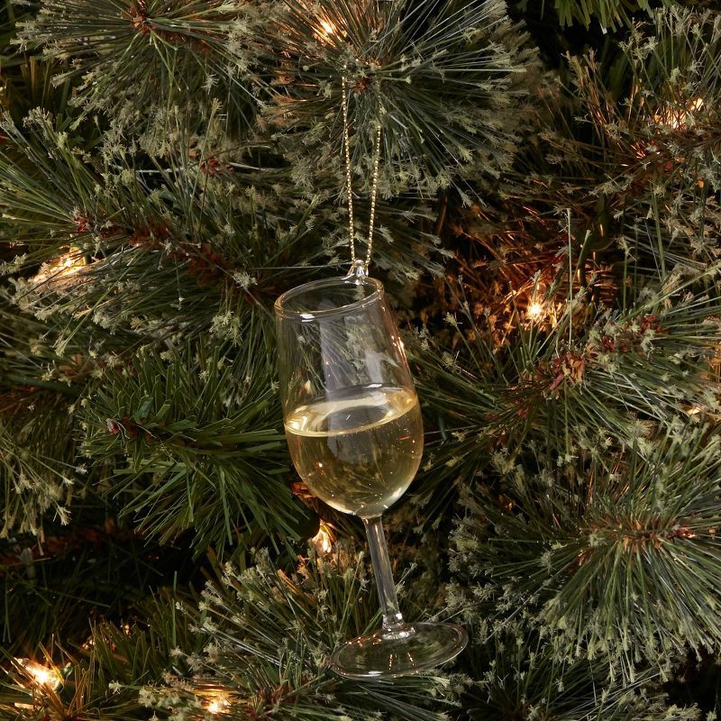 slide 2 of 2, White Wine Glass Christmas Tree Ornament - Wondershop™, 1 ct