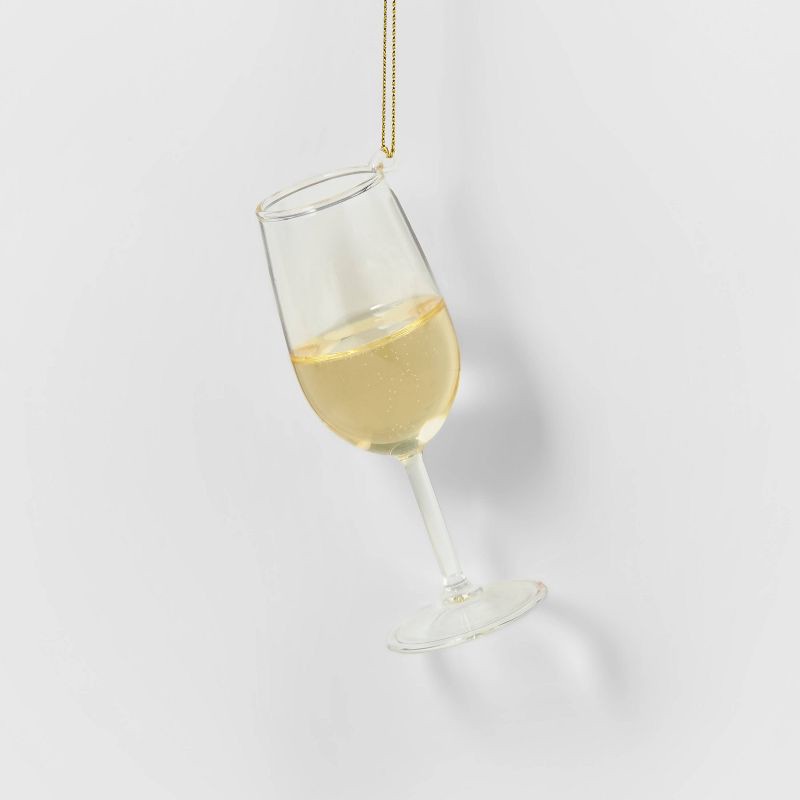 slide 1 of 2, White Wine Glass Christmas Tree Ornament - Wondershop™, 1 ct