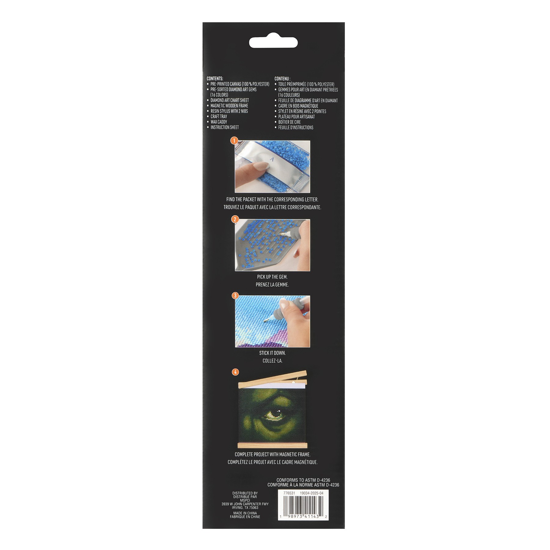 slide 2 of 4, 8" X 10" Witch Eye Diamond Art Kit With Magnetic Frame By Make Market, 8 in x 10 in