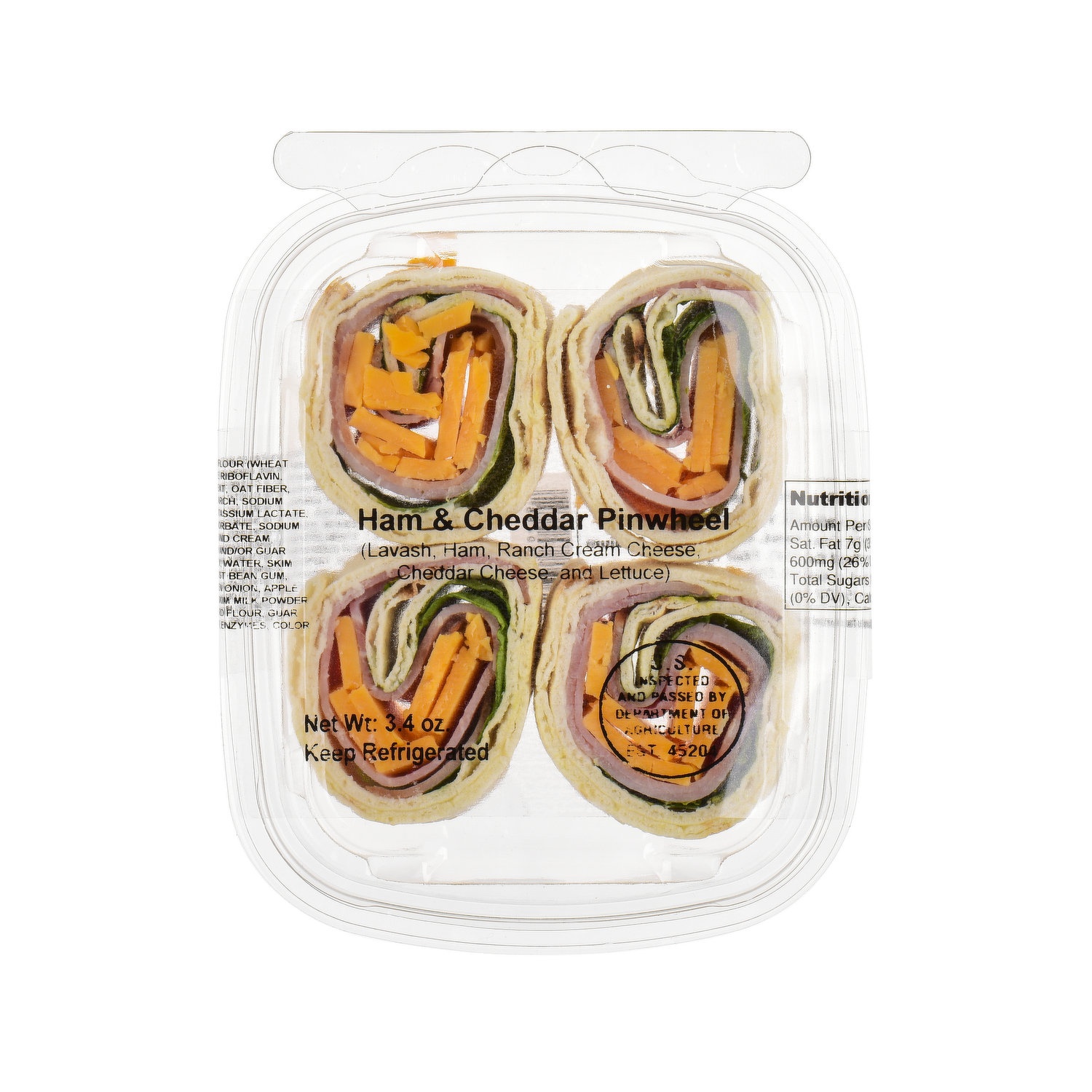 slide 1 of 1, Quick & Easy Ham & Cheddar Pinwheel, 1 Each, 1 ct