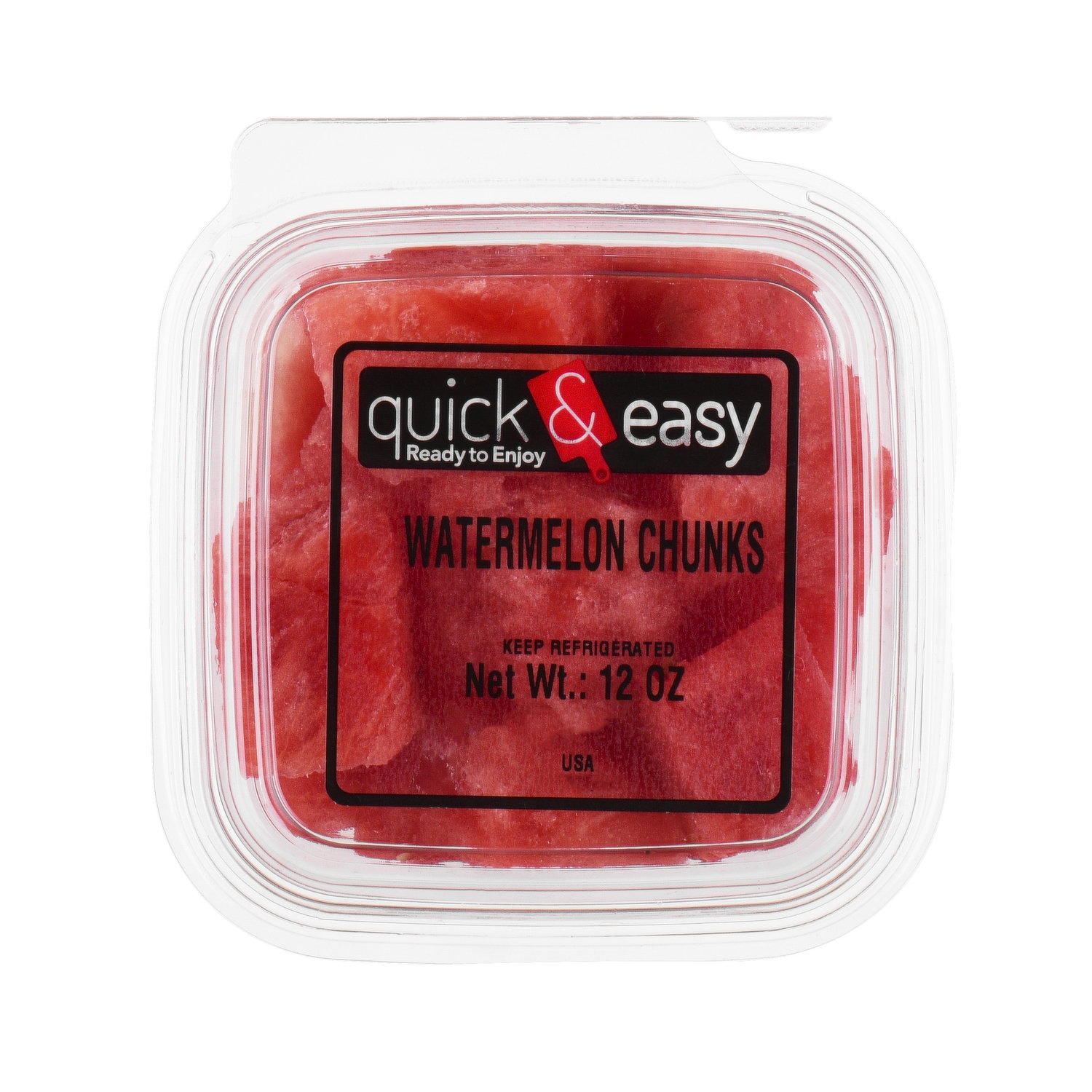 slide 1 of 1, Quick and Easy Watermelon Chunks, 12 Ounce, 12 oz