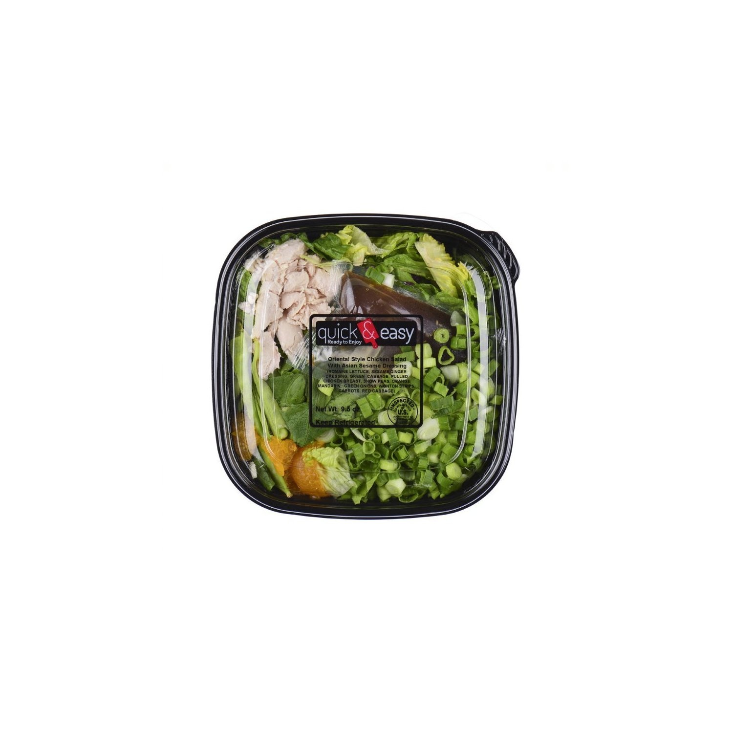slide 1 of 1, Quick and Easy Oriental Style Chicken Salad with Asian Seasame Dressing, 9.5 Ounce, 9.5 oz