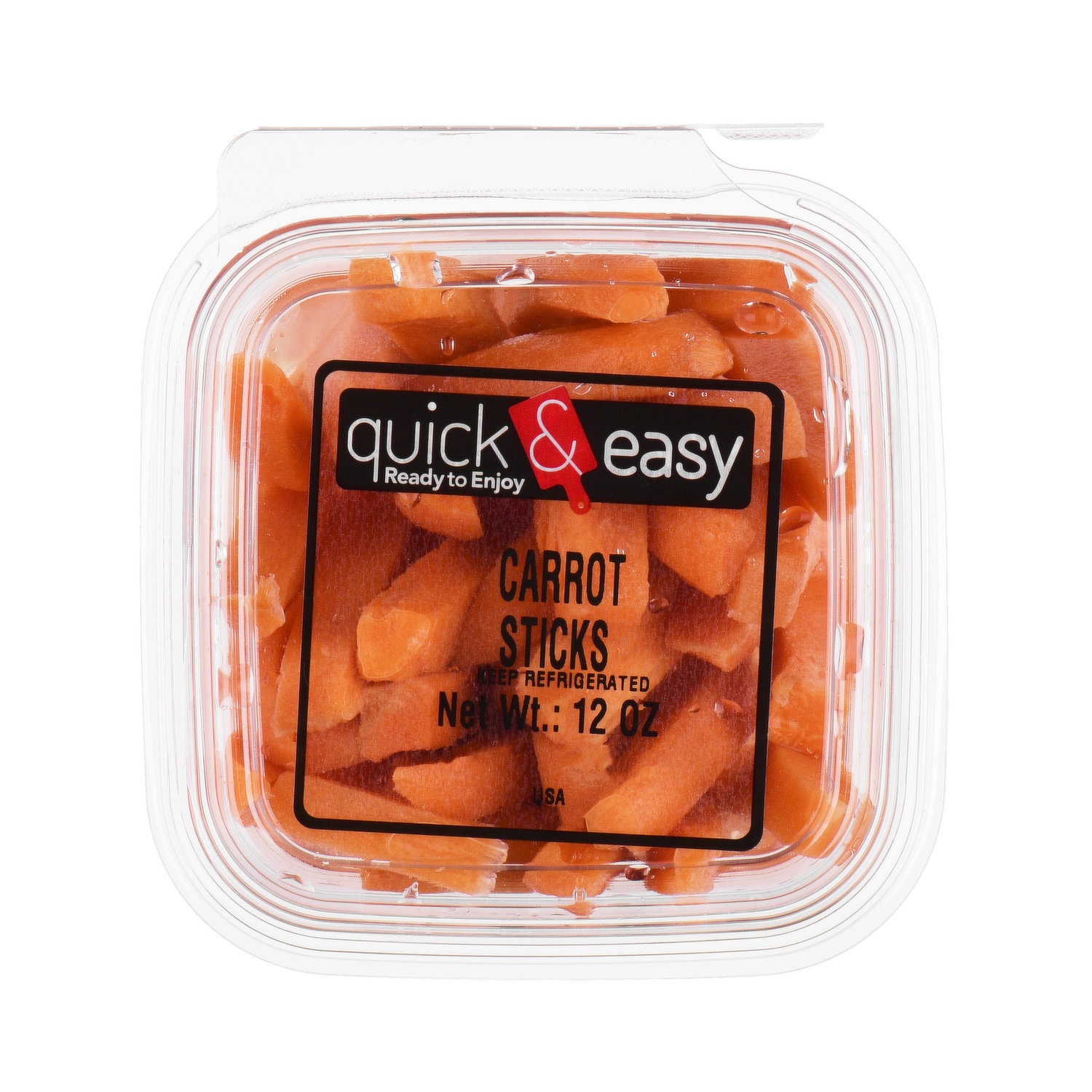 slide 1 of 1, Quick and Easy Carrot Sticks, 12 Ounce, 12 oz