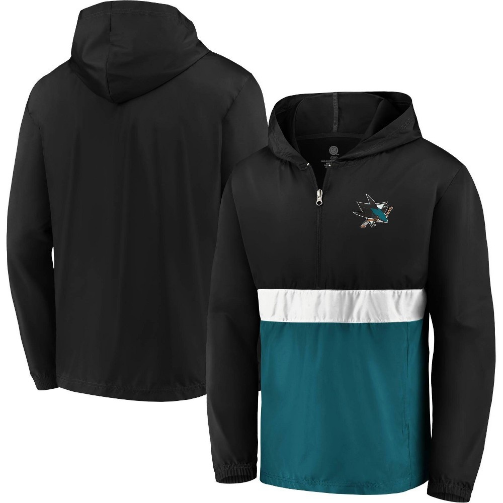 slide 3 of 3, NHL San Jose Sharks Men's Windbreaker - XL, 1 ct