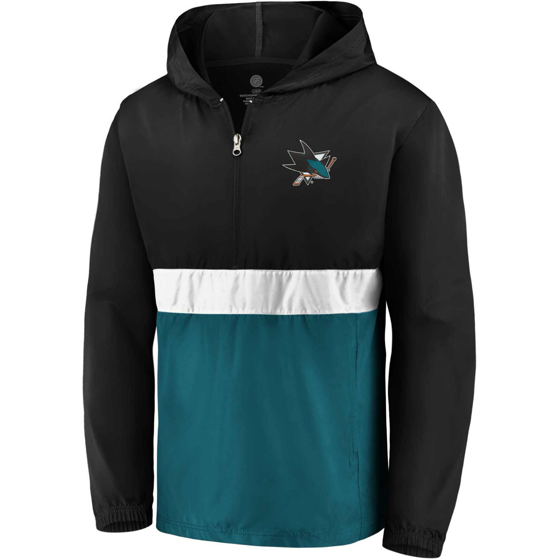 slide 1 of 3, NHL San Jose Sharks Men's Windbreaker - XL, 1 ct