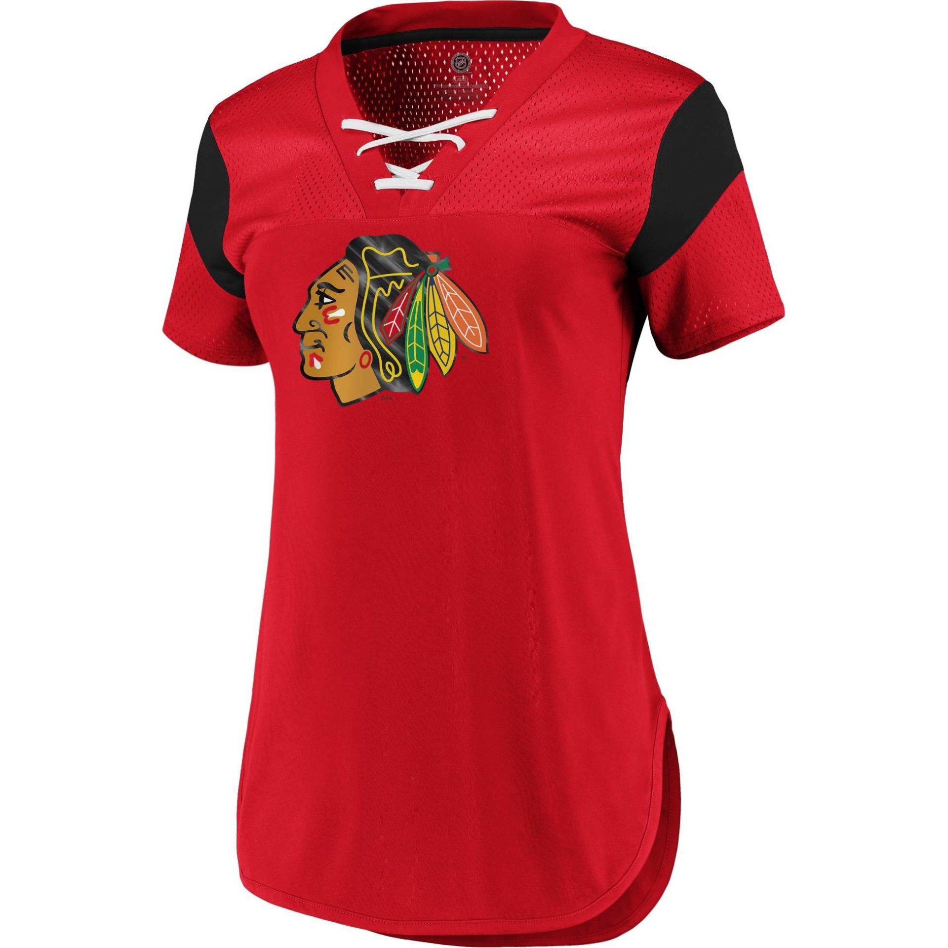 slide 1 of 3, NHL Chicago Blackhawks Women's Fashion Jersey - XL, 1 ct